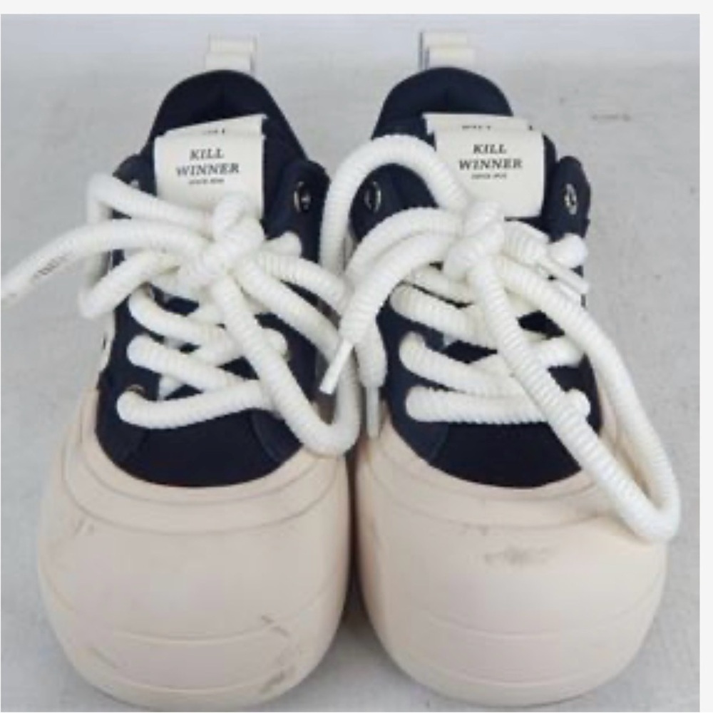 Killwinner Womens Smile Life Series Platform Sneakers Black White Size 6.5 - Picture 2 of 9